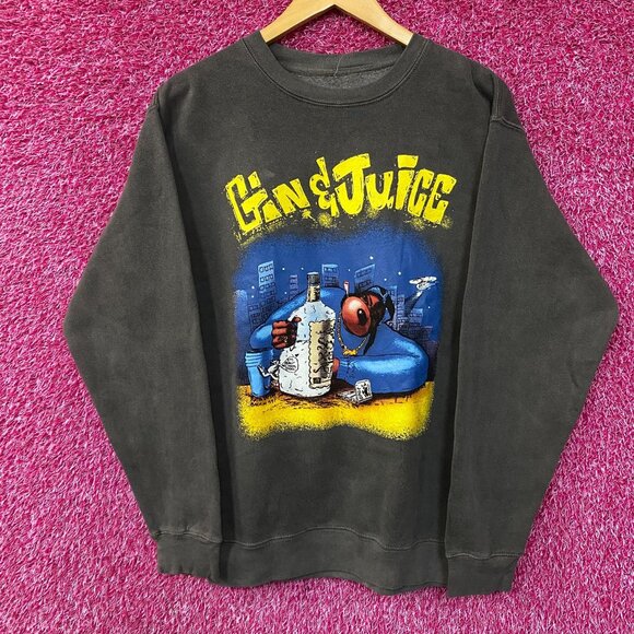 Death Row Records Snoop Doggy Dogg Gin & Juice Crewneck Sweatshirt Medium - Picture 1 of 5